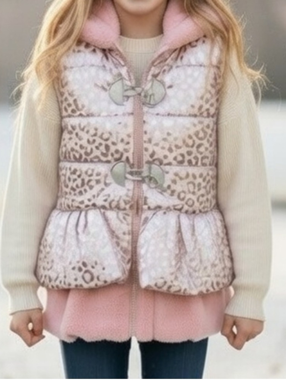 LITTLE LASS PUFFER VESTw/Fsux Fur